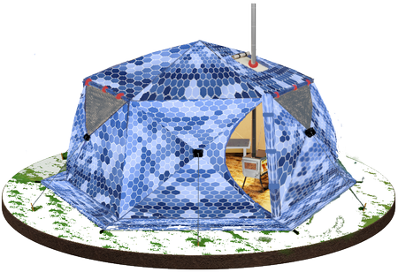 MY-ЇVVЇ  6-Sider Honeycomb-Blue Premium Tent - 8 person SKU 710260